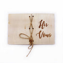 Wood Photography Props Wedding Decoration Her & His Vows Marriage Vows Booklets