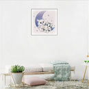 DIY Diamond Painting Embroidery Cute Cats Moon Full Drill Cross Stitch Kits