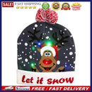 Glowing Knitted Christmas Hat Lights Knitted Santa Claus Decoration for Kids