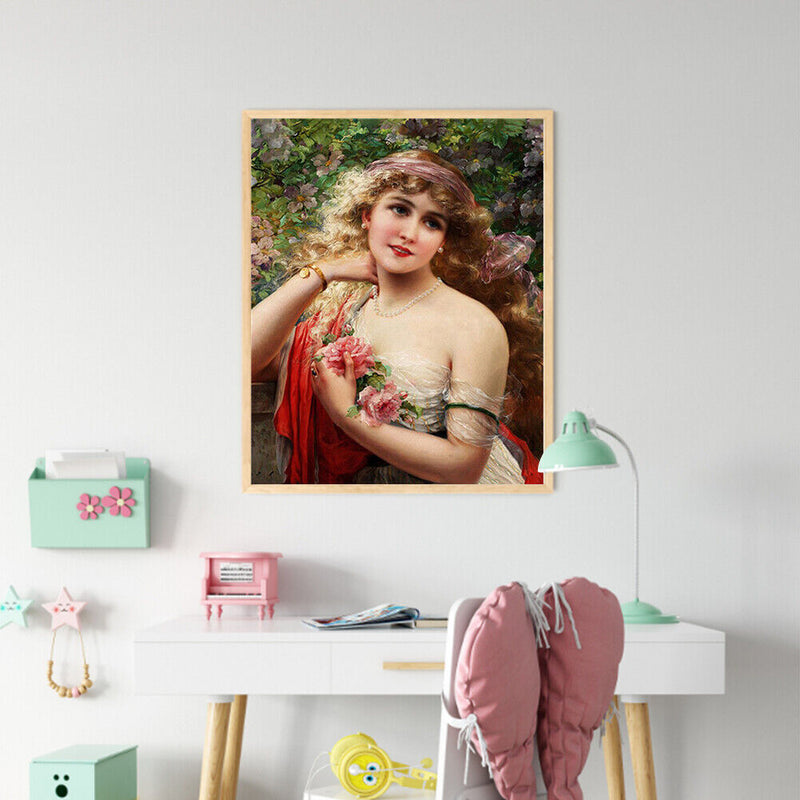 Noblewoman Oil Paint By Numbers Kit DIY Acrylic Painting on Canvas Frameless