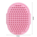 Dog Cat Bath Brush Comb Rubber Pet Hair Fur Grooming Massage Glove (Pink) Newly