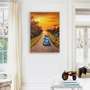 Driving Car 5D Needlework Diamond Painting Full Round Drill DIY Embroidery