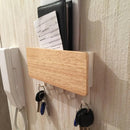 Wooden Wall Hanging Shelf Key Rack Sundries Storage Box Organizer (White) Newly