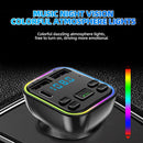 Car Wireless Bluetooth FM Transmitter Type-C Dual USB 3.1A Charger Adapter Fast`