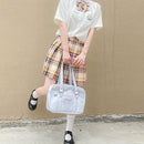 Fashion Women Solid Color Heart Leather Large Crossbody Shoulder Messenger Bag