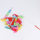 2m Gym Dance Ribbons Training Rainbow Stick Art Ballet Streamer for Kid (Satin)