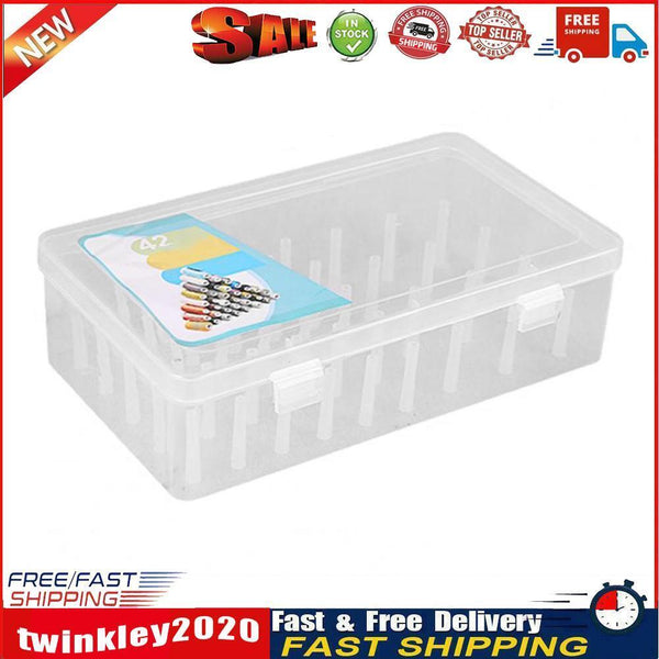 42 Spools Reels Sorting Storage Box Fishing Line Gear Case (Transparent) Newly