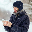 Winter Warm Cycling Fleece Ear Protection Cap Skiing Beanie (Navy Blue)