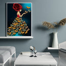 Butterfly Girl Irregular Rhinestone Wall Picture Kit Home Decoration 12x16