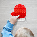 Anti-Stress Christmas Glove Push Bubble Purse Finger Press Kid Pocket Money Bag