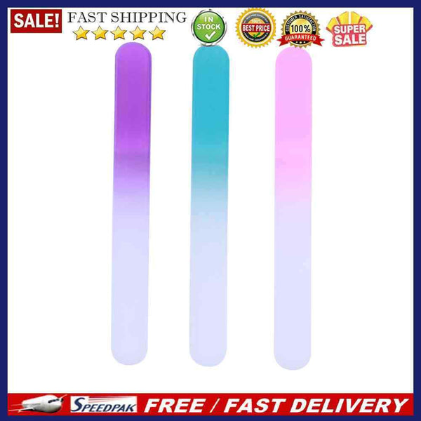 3pcs/set Durable Crystal Glass Nail Manicure Device Nail File Tool for Baby