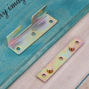 8pcs Iron Bed Fittings Connectors Brackets Joiners Hook Frame Replacement Newly