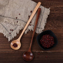 Japanese-Style Porridge Long Handle Soup Scoops Wooden Spoon Tea Spoons