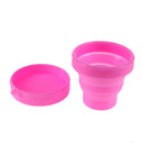 Outdoor Travel Silicone Retractable Tumblerful Collapsible Bottle(Pink)