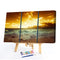 Canvas Paint By Numbers Seaside Sunset 3 Panel Oil Hand Painted Home Drawing Kit