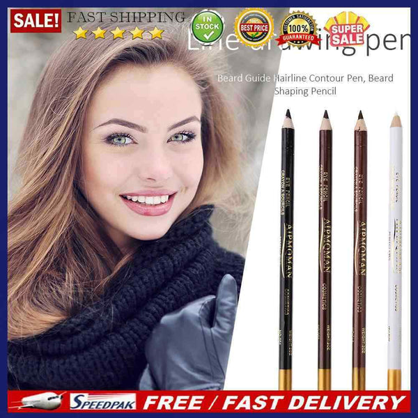 8pcs Anti-smudge Hairline Contour Pen with Pencil Sharpener Beard Contouring Pen