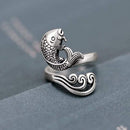 Loop Crochet Ring Peacock Fish Phoenix Thimble Ring Ring Sewing Accessories