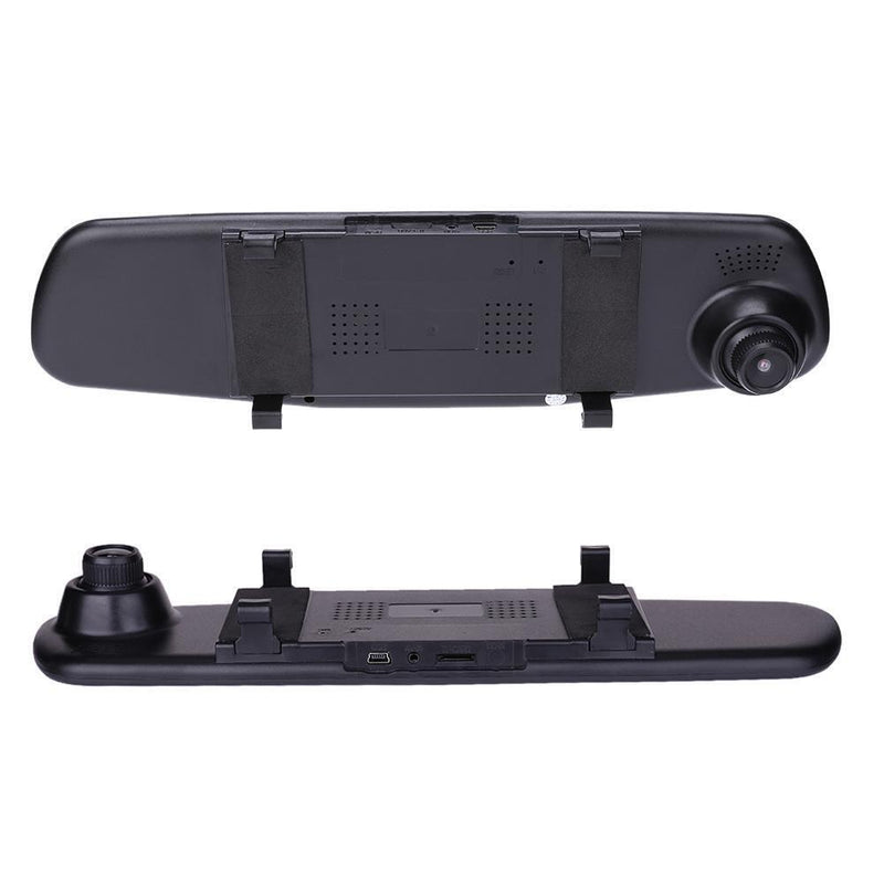 HD 1080P 4.3 inch Dual Lens Car DVR Rear View Mirror Dash Cam Video Camera Newly