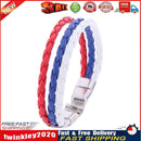 World Cup National Flag Leather Bracelets Weave Braided Wristband/RU Newly
