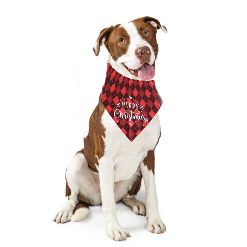 Christmas Pattern Dog Kerchief Saliva Towel Pet Jewelry Grooming Accessories