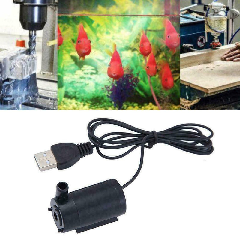 USB Small Water Mini Ultra Mute Submersible Pump 1 Pump Oxygen M~ 5V U3A9
