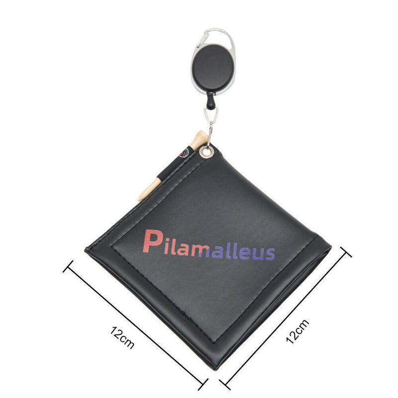 Golf Ball Cleaning Towel Sports Golf Club Head Wiping Cloth Cleaner (Black)