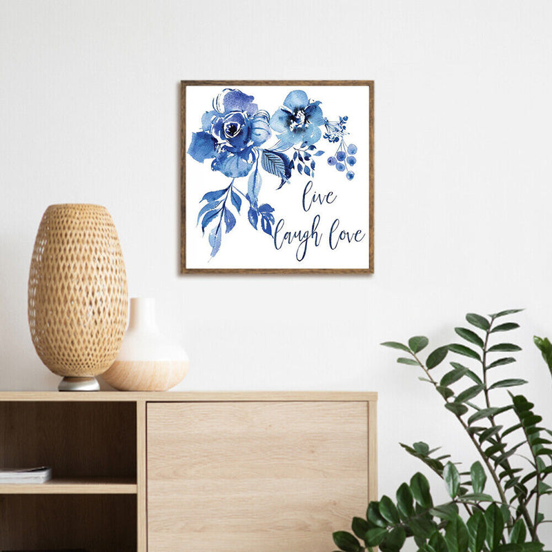 Ink Blue Rose Oil Paint By Numbers Kit DIY Acrylic Painting on Canvas Frame