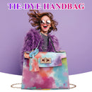 Retro Women Tie Dye Printing Messenger Bag Chain Mini Flap Handbags (Color)