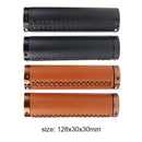 2x Bicycle Handlebar Cover Retro Soft PU Road Bike Lock Handle Grip (Brown)