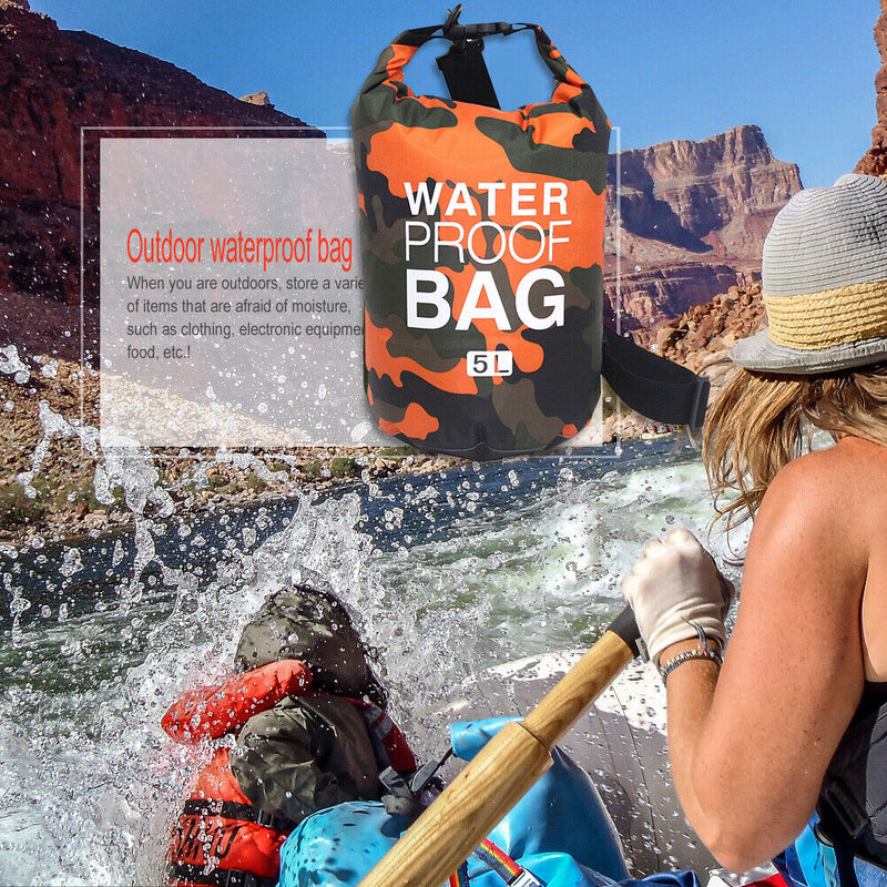 Waterproof Dry Sack Kayaking River Trekking Float Sailing Backpack (5L)