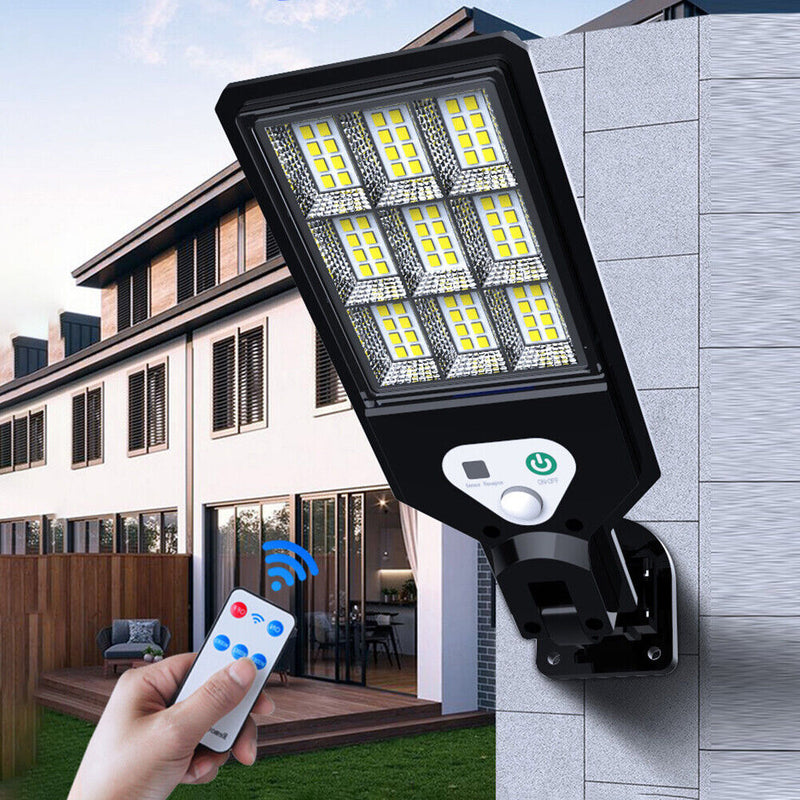 Solar Powered Wall Lamp Waterproof PIR Motion Sensor Outdoor Yard Light (B)