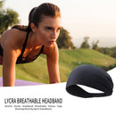 Sports Headband Men Women Running Quick Drying Elastic Hair Band (Black)