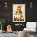 5D Diamond Painting DIY Pumpkin Maple Leaf Full Drill Round