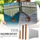 17 Keys Kalimba DIY Replacement Parts with Keys Bridge Tuning Hammer Kit Newly
