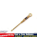 Portable Ear Wax Pickers Keychain Ear Picks Spoon Curette (A Purple Bead) Newly