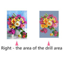 Flower DIY Round Rhinestone Diamond Painting Embroidery Kits Cross Stitch