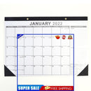 2022 Desk Calendar 18 Monthly Hanging / Desktop Blotter (2 Black Classic)