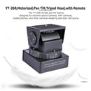YT-260 Motorized Pan Tilt Tripod Head with Remote Control for Camera Phone