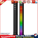USB 5V RGB Colorful 40 LED Voice-Activated Rhythm Strip Light Bar (Black) Newly