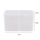 2 Compartments Cotton Pad Swab Storage Gel Polish Remover Nail Art Container