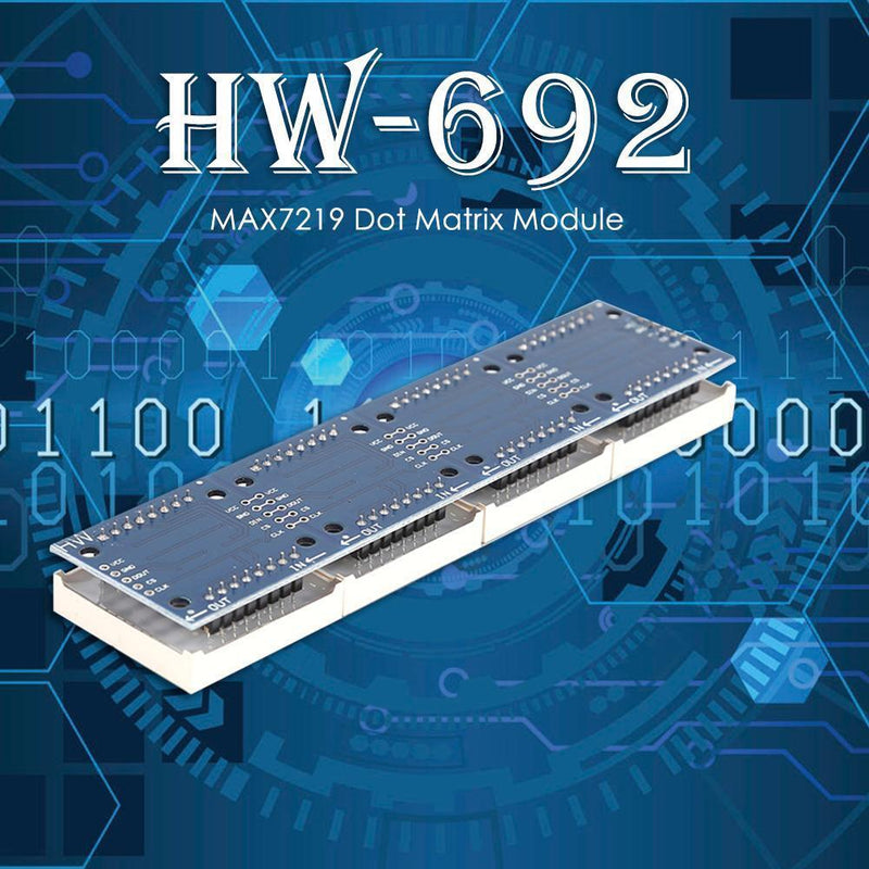 MAX7219 Dot Matrix Module Microcontroller 4 in 1 Display Board with Dupont