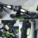 COB LED Bicycle Lamp USB Rechargeable 5 Modes Red White MTB Road Bike Taillight