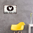 Farm Fresh Eggs Cat Metal Retro Tin Sign Poster Wall Art Home Decor Accessories