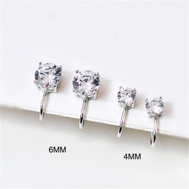Women Men Tragus Earrings Non Piercing Earrings Zircon Ear Cuff No Pierced