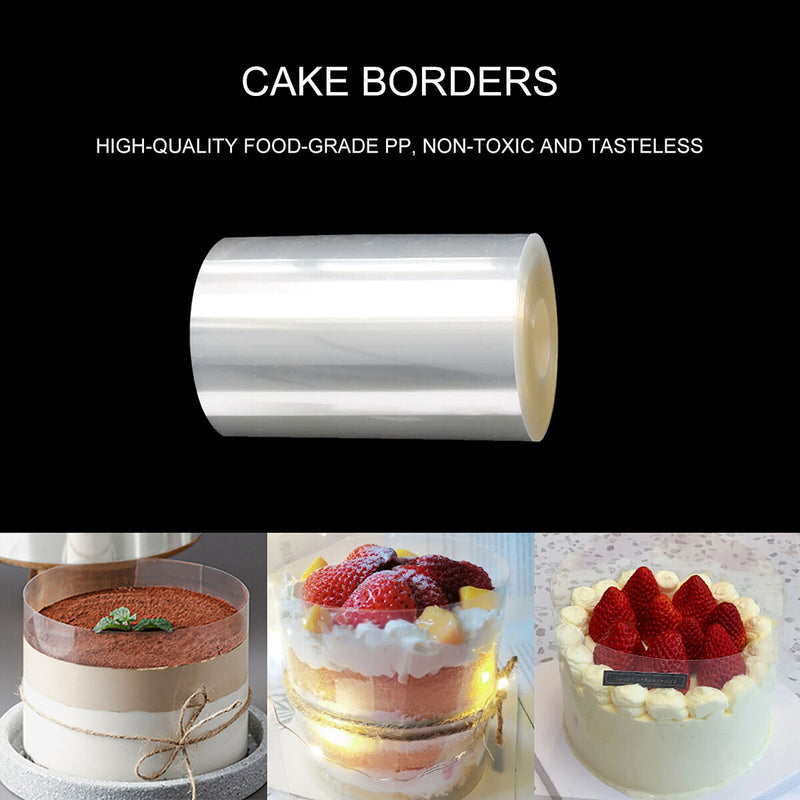 Cake Decorating Collars Acetate Rolls Clear Transparent Cake Strip for Choc