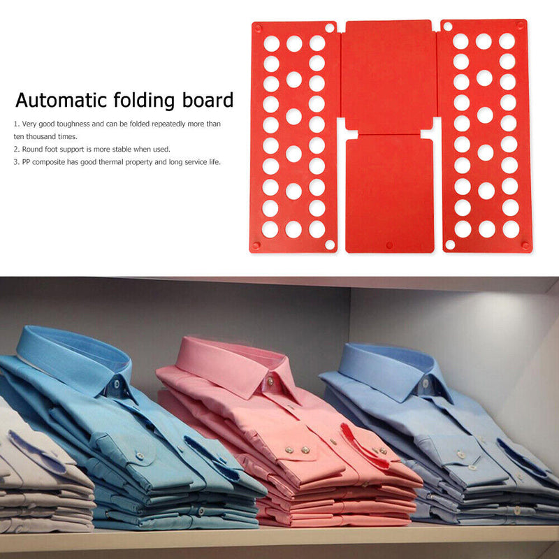 Laundry Folding Board Kids Adjustable Clothes Holder Organzier (Red) Newly