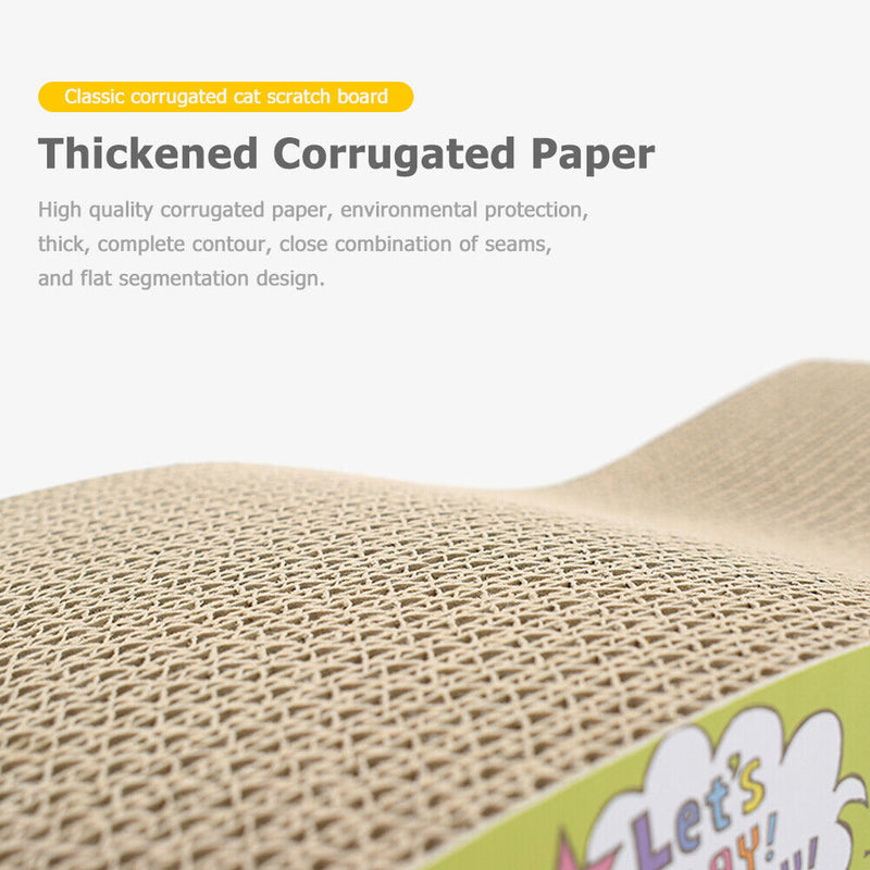 Corrugated Paper Cat Scratcher Grinding Nails Kitten Scratching Bed Pad Tra