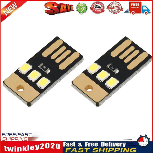 Camping Portable Mini LED Lights Energy Saving Rechargeable Lamp (2pcs) Newly