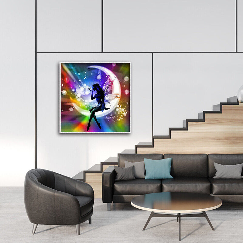 5D DIY Spirits on the Moon Diamond Painting Full Round Drill Picture Decor