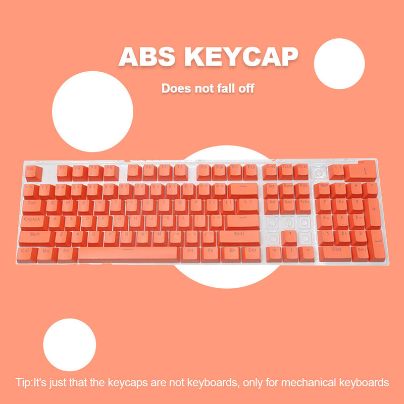 104pcs Universal Mechanical Keyboard Keycap PC Bakclit Key Cap Set (Orange)